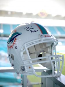 Brian Flores Signed Helmet